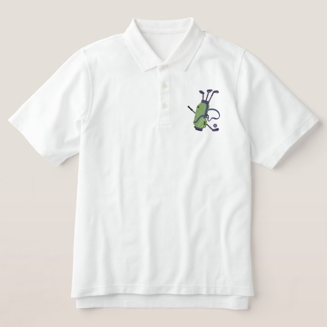 Golfklubs besticktes Shirt (Design Vorderseite)