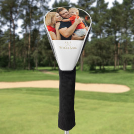 Golfklubs mit personalisiertem Foto und Goldene Na Golf Headcover