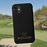 Golfklubs mit Personalisiertem Namen in Schwarz un Case-Mate iPhone Hülle<br><div class="desc">Personalisieren Sie den Namen in klassischer Typografie,  um ein einzigartiges Golfgeschenk zu schaffen und für jeden Golfer zu behalten. Entwickelt von Thisisnotme©</div>