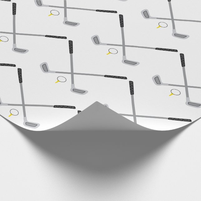 Golfklubs und Ball Geschenkpapier (Ecke)