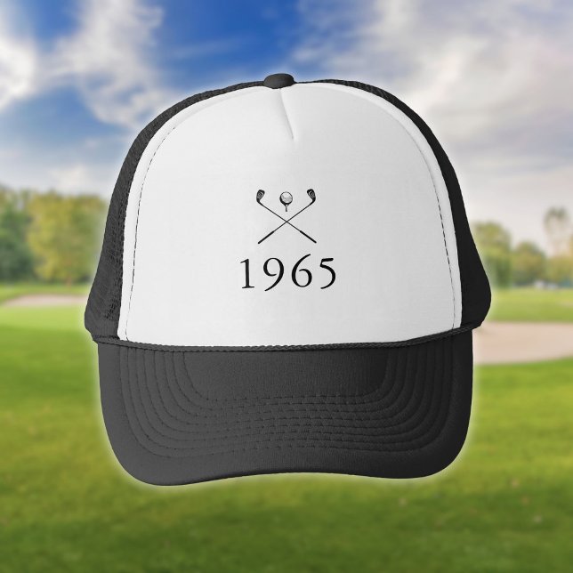 Golfklubs zum personalisierten Geburtstag Truckerkappe (Personalized Birth Year Golf Clubs Trucker Hat)