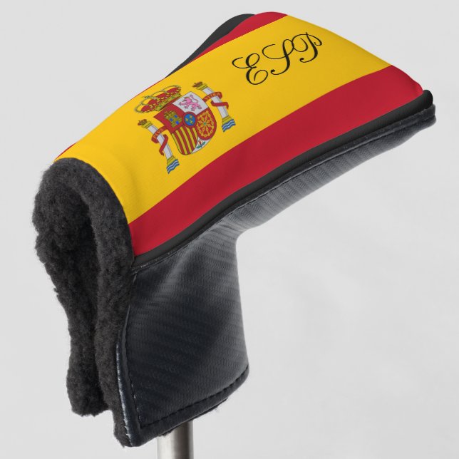Golfkopf-Putterabdeckung der spanischen Flagge mit Golf Headcover (3/4 Vorderseite)