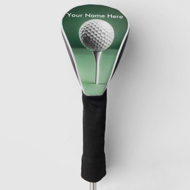 Golfkopfabdeckung mit Golfball-Image Golf Headcover (Vorderseite)