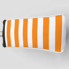 Golfkopfabdeckung Orange & Weiß gestreift Golf Headcover