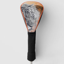 Golfkopfabdeckung TIGER UND SCHWARZER MOND