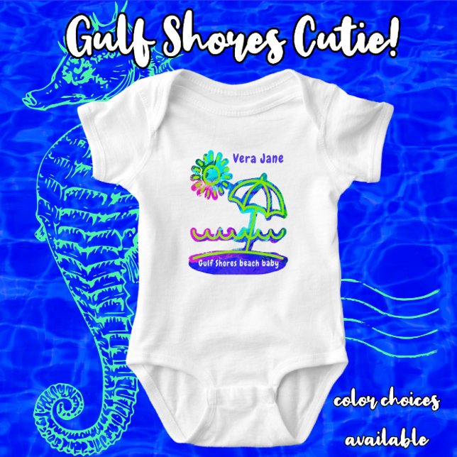 Golfküste Alabama Beach Sonnenschirm Baby Strampler (Von Creator hochgeladen)