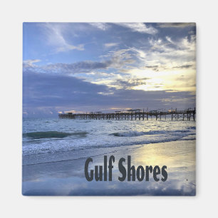 Golfküste Alabama Beach Sunrise Pier Magnet