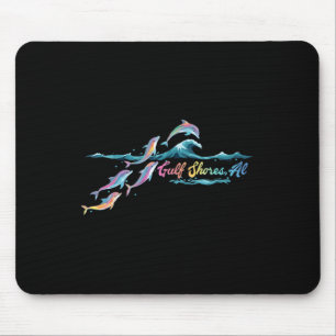 Golfküste Alabama Farbiger Delfinliebhaber Strand  Mousepad