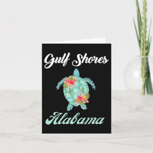Golfküste Alabama Sea Turtle Familien Urlaub Mat Karte