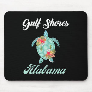 Golfküste Alabama Sea Turtle Familien Urlaub Mat Mousepad