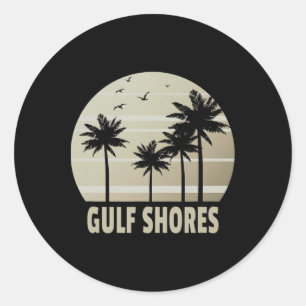 Golfküste Alabama Urlaub Souvenir Runder Aufkleber
