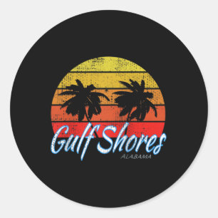 Golfküste, Alabama USA - Golf von Mexiko Raglan B Runder Aufkleber