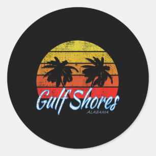 Golfküste, Alabama USA - Golf von Mexiko Runder Aufkleber