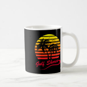 Golfküste Alabyma 80er Summer Beach Palm Tree Sun Kaffeetasse