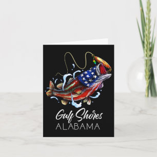 Golfküste Alabyma American Flag Byss Fish Karte