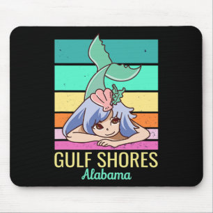 Golfküste Alabyma Niedlicher Urlaub Meerjungfrau Mousepad