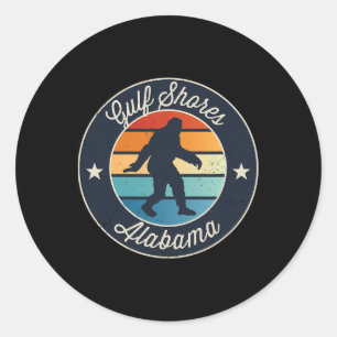 Golfküste Alabyma Sasquatch Graphic Runder Aufkleber