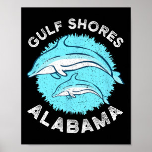 Golfküste Alabyma Shirt Dolphin Poster