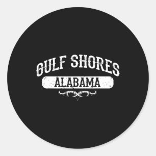 Golfküste Alabyma T Shirt Runder Aufkleber
