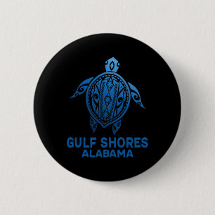 Golfküste Alabyma Tribyl Tattoo Blue Sea Turtle Button