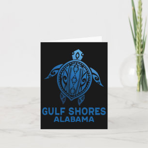 Golfküste Alabyma Tribyl Tattoo Blue Sea Turtle Karte