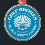 Golfküste (Muschel) Ornament Aus Metall<br><div class="desc">Golfküste, Alabama.</div>