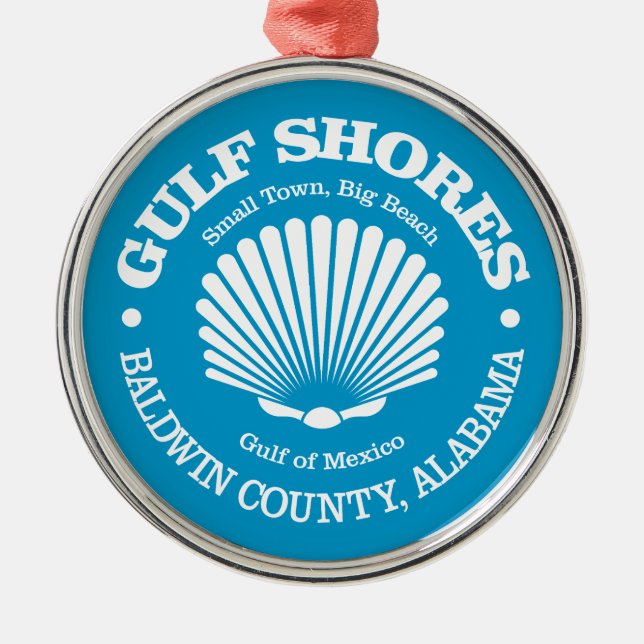 Golfküste (Muschel) Ornament Aus Metall (Vorne)