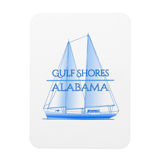 Golfküste Nautical Segelschiff Segler Magnet (Vertikal)