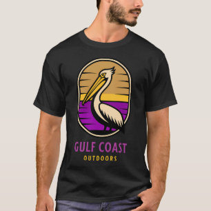 Golfküsten-Pelikan-Küsten-Sonnenuntergang T-Shirt