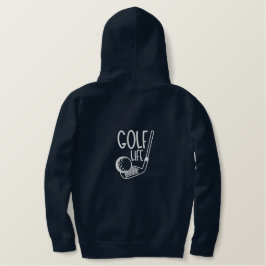 Golfleben" Fun Golf Quote Stickerei Bestickter Hoodie