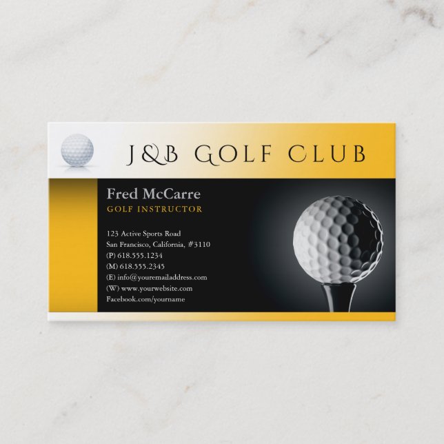 Golflehrer Grüngras | Best Sports Visitenkarte (Vorderseite)