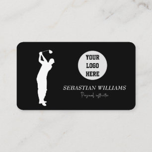Golflehrer-QR-Code Schwarz Professionell  Visitenkarte
