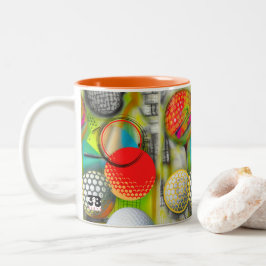Golfliebhaber Zweifarbige Tasse