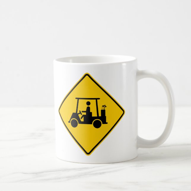Golfmobil-Verkehrs-Landstraßen-Zeichen Kaffeetasse (Rechts)
