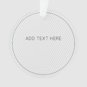 Golfmuster Hinzufügen von eigenem Text Golf Ball G Ornament