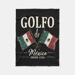 Golfo de México Desde 1550 Golf von Mexiko Retro Fleecedecke