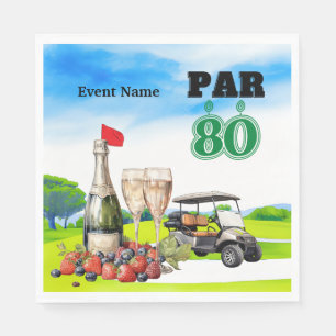 Golfparty 80. Geburtstag Serviette