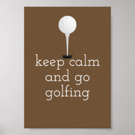Golfplakat für Golfer in Weiß Poster