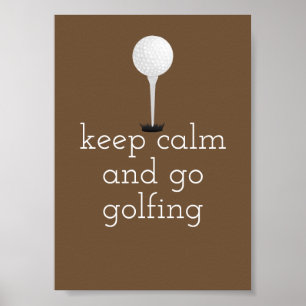 Golfplakat für Golfer in Weiß Poster