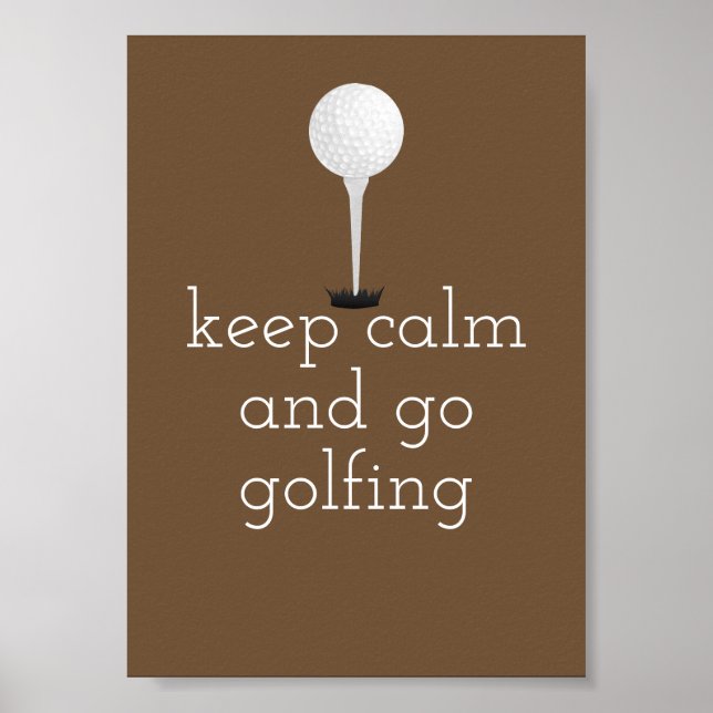 Golfplakat für Golfer in Weiß Poster (Vorne)