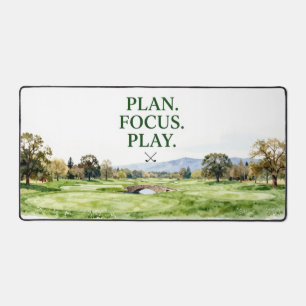 Golfplan Fokus Spiel für Golfer Schreibtischunterlage