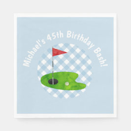 Golfplatz Blue White Preppy Country Club Party Serviette
