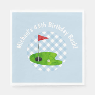 Golfplatz Blue White Preppy Country Club Party Serviette