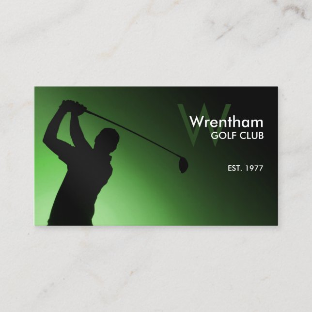Golfplatz Business Card Visitenkarte (Vorderseite)