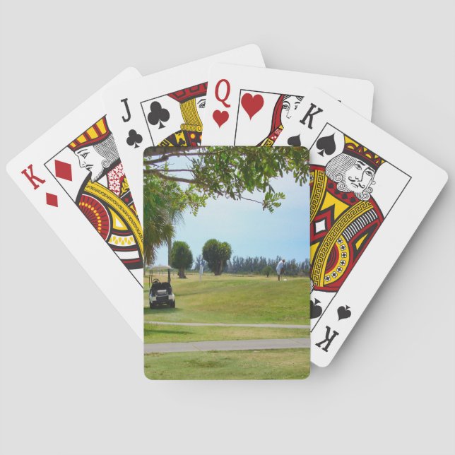 Golfplatz, Cart & Golfer Spielkarten (Rückseite)