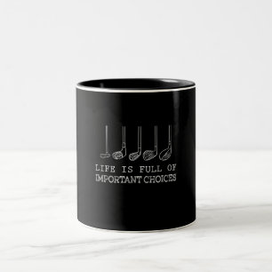 Golfplatz Das Leben ist voller wichtiger Golfplät Zweifarbige Tasse