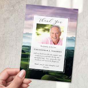 Golfplatz Foto Beileid Beerdigung Gedenkstätte Dankeskarte