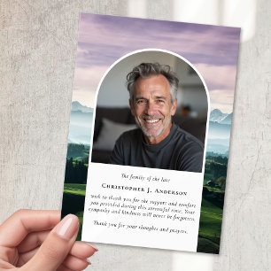 Golfplatz-Foto-Beileid-Funeral-Denkmal Dankeskarte