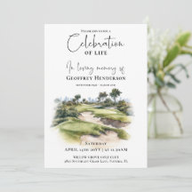 Golfplatz-Gedenkfeier des Lebens