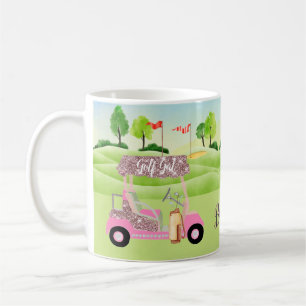 Golfplatz Glitzy Fun Golf Cart Persönliche Kaffee Kaffeetasse